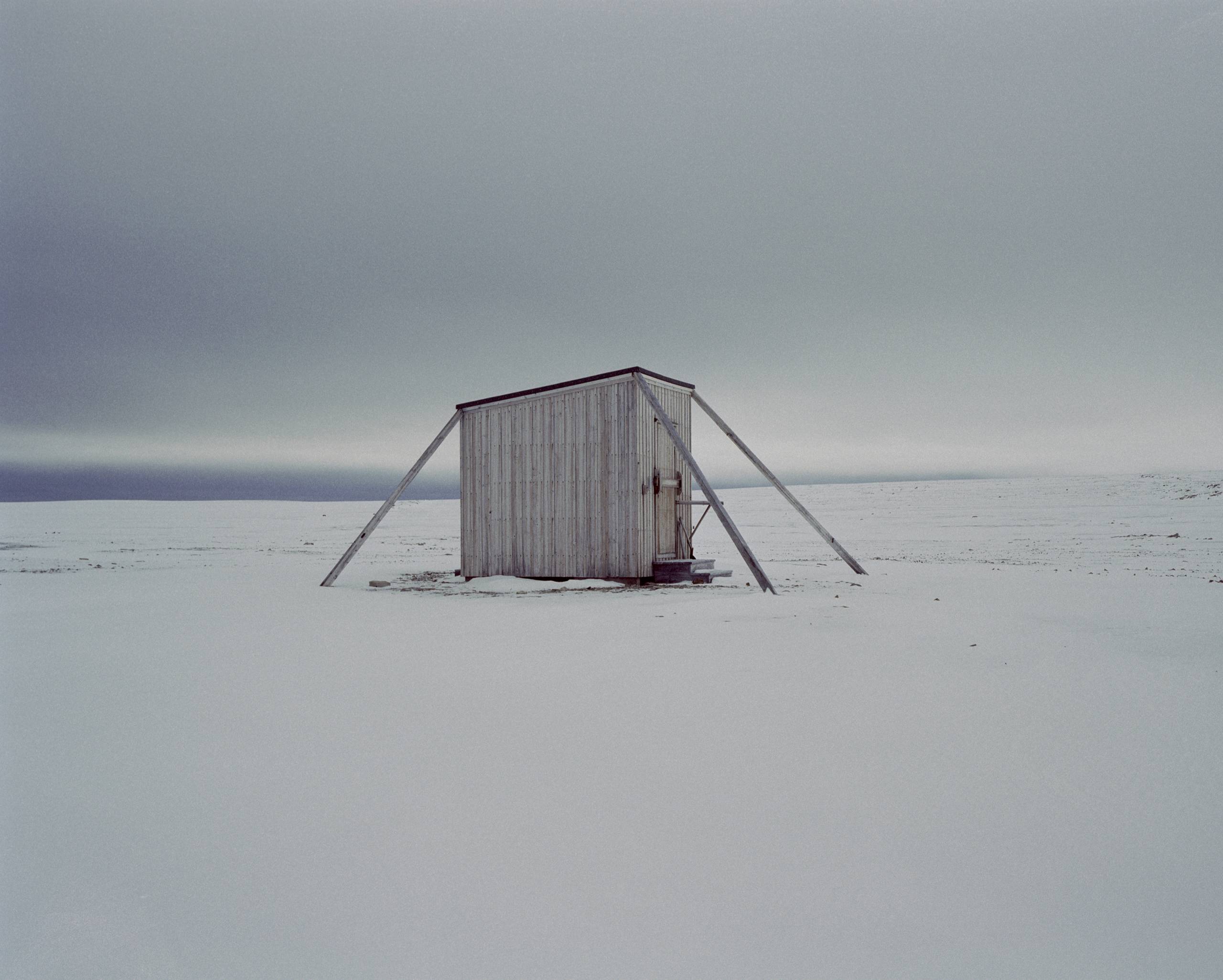hut in Arctic landscape