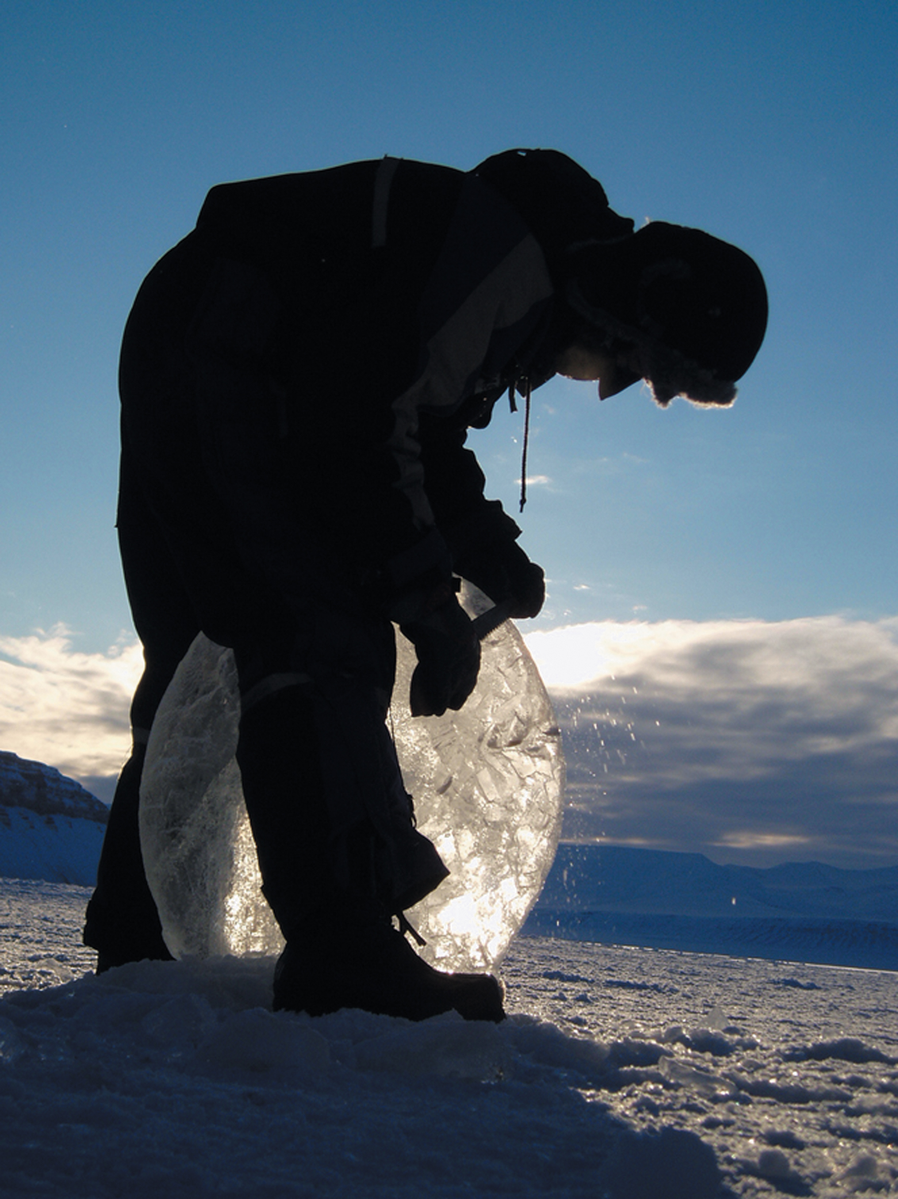 carving an ice lens