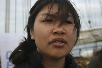 portrait of a young inuit woman